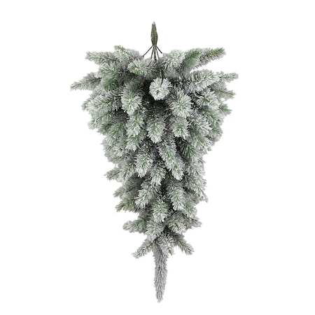 Adlmired By Nature Admired by Nature GXW4917-SNOW 36 in. Christmas Pine Teardrop Swag with Frosted Snow 77 Tips GXW4917-SNOW